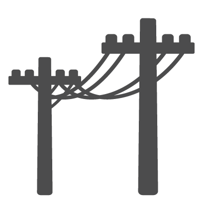 Graphic of power poles