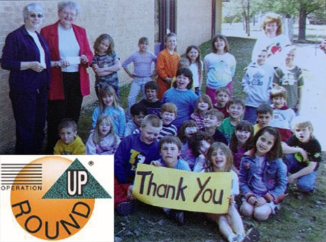 Photo of children thanking Operation Roundup