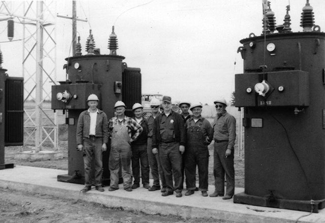 Photo of the crew that built the new Iola substation.
